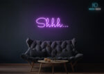 Shhh... Neon Sign Purple