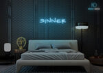 Sinner Neon Sign Ice-Blue