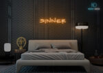 Sinner Neon Sign Orange