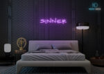 Sinner Neon Sign Purple