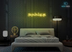 Sinner Neon Sign Yellow