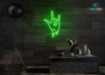 Spider Hand Neon Sign Green