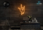Spider Hand Neon Sign Orange