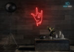 Spider Hand Neon Sign Red