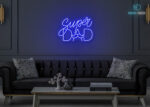 Super Dad LED Neon Sign Dark-Blue