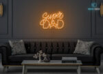 Super Dad LED Neon Sign Orange
