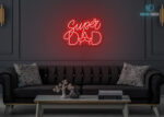 Super Dad LED Neon Sign Red