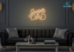 Super Dad LED Neon Sign Warm-White