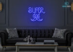 Super Dad Neon Sign Dark-Blue