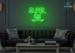 Super Dad Neon Sign Green