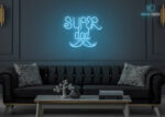 Super Dad Neon Sign Ice-Blue