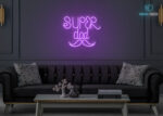 Super Dad Neon Sign Purple