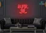 Super Dad Neon Sign Red