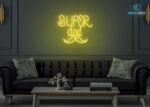 Super Dad Neon Sign Yellow