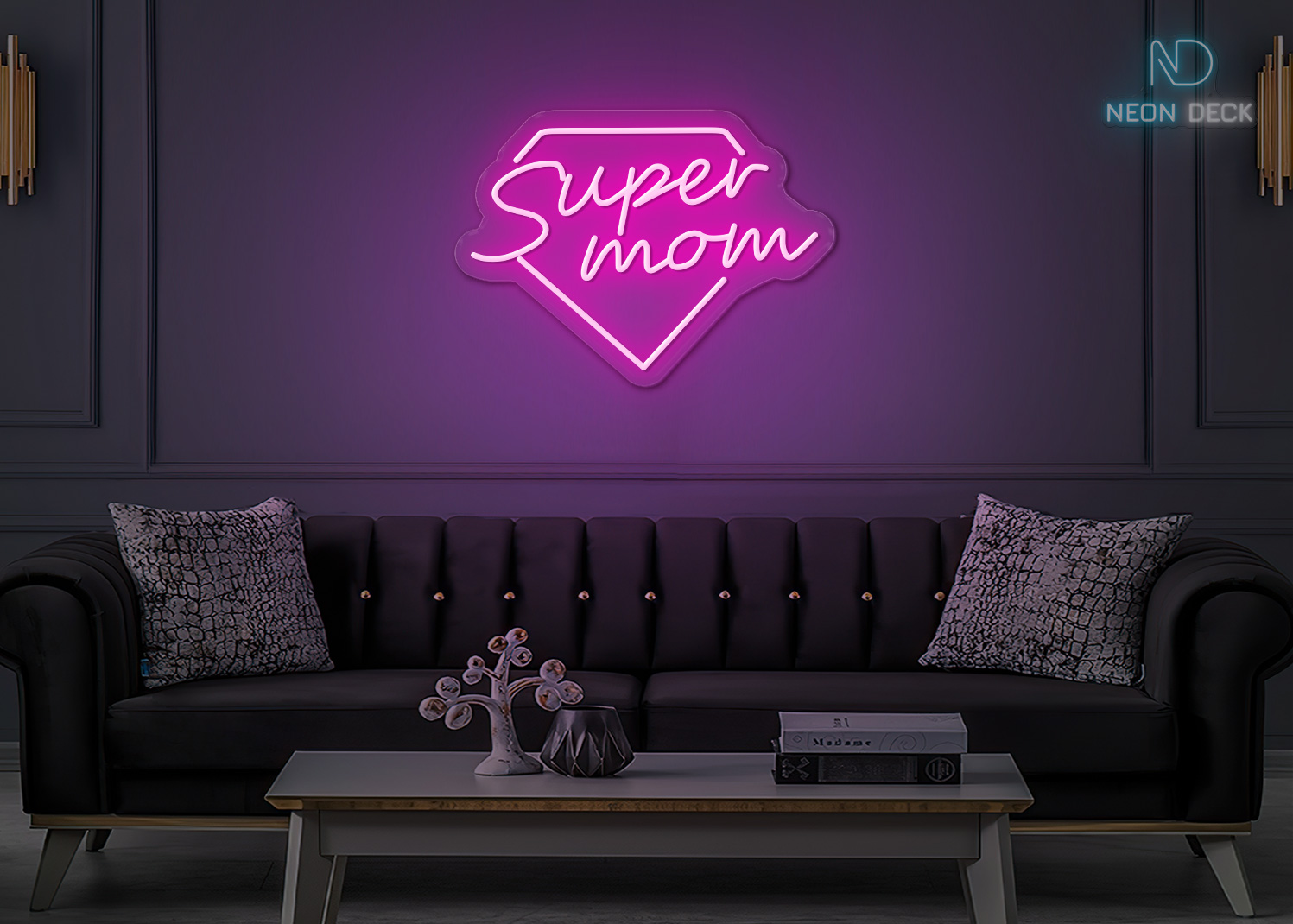 Super Mom LED Neon Sign Hot-Pink Super Mom LED Neon Sign Hot-Pink