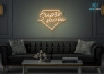 Super Mom LED Neon Sign Warm-White