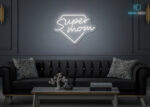 Super Mom LED Neon Sign White