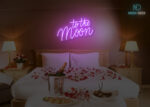 To the Moon Neon Sign Purple