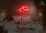 To the Moon Neon Sign Red