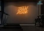 Train Insane Gym Neon Sign Orange