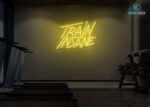 Train Insane Gym Neon Sign Yellow