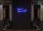 Treat yourself Neon Sign Dark-Blue