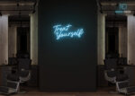 Treat yourself Neon Sign Ice-Blue
