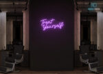 Treat yourself Neon Sign Purple