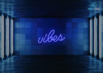 Vibes Neon Sign Dark-Blue