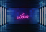 Vibes Neon Sign Hot-Pink