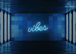 Vibes Neon Sign Ice-Blue