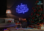 We wish you Marry chrismas Neon Sign Dark-Blue