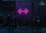 Weight Gym Neon Sign Hot-Pink