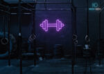 Weight Gym Neon Sign Purple