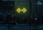 Weight Gym Neon Sign Yellow