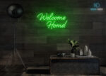 Welcome Home Neon Sign Green
