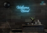 Welcome Home Neon Sign Ice-Blue