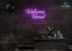 Welcome Home Neon Sign Purple