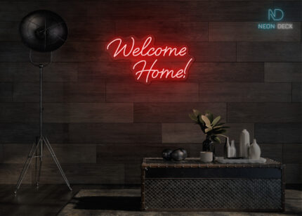 Welcome Home Neon Sign Red