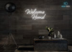 Welcome Home Neon Sign White