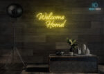 Welcome Home Neon Sign Yellow