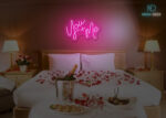 You + Me Neon Sign Hot-Pink