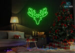 Yule Goat LED Neon Sign Green