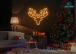 Yule Goat LED Neon Sign Orange