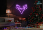 Yule Goat LED Neon Sign Purple