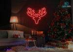 Yule Goat LED Neon Sign Red