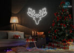 Yule Goat LED Neon Sign White