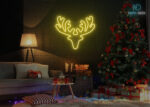 Yule Goat LED Neon Sign Yellow