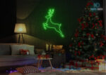 Yule Goat Neon Sign Green