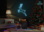 Yule Goat Neon Sign Ice-Blue